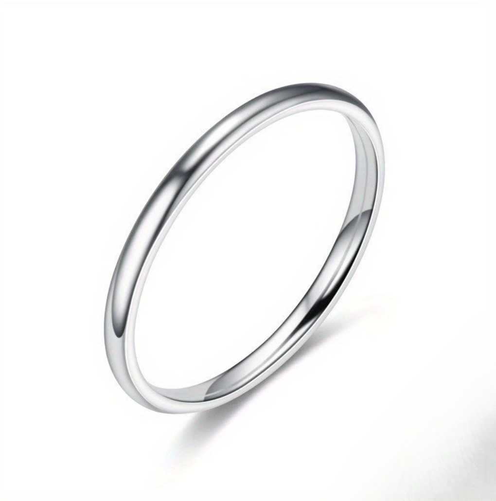 Aurelis Schmaler 2mm Edelstahl-Ring Goldfarben Minimalistisch Stacking-Design Wasserfest Damen