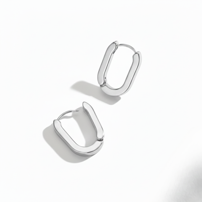 Aurelis Link-Creolen U-Form Goldfarbe Geometrisch Minimalistisch Damen