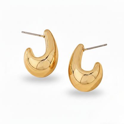 Aurelis Damen Ohrringe Tropfen Design Goldfarbe Chunky Teardrop Elegant Mittel