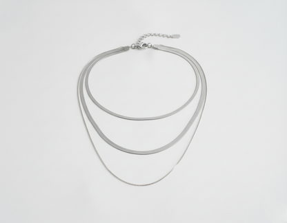 Elhan | Edel Layering Schlangenkette Goldfarben Set Halskette Mehrreihig