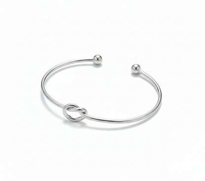 Matteo | Minimalistischer Knoten Armreif Goldfarben Silberfarben Armband Damen Edel