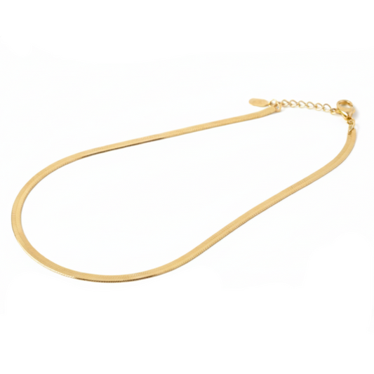 Mia | Edle Schlangenkette Goldfarben Silberfarben Halskette Damen Minimalistisch