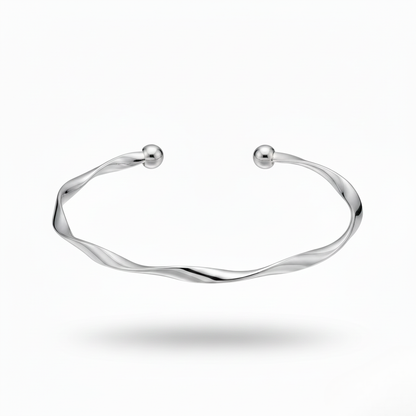 Aurelis Damen Armreif Gedreht Minimalistisch Twist Armspange Offen Verstellbar Goldfarbe