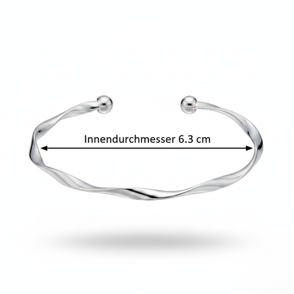 Aurelis Damen Armreif Gedreht Minimalistisch Twist Armspange Offen Verstellbar Goldfarbe