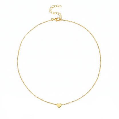 Aurelis Damen Halskette mit Herz-Anhänger Filigran Goldfarbe 40cm