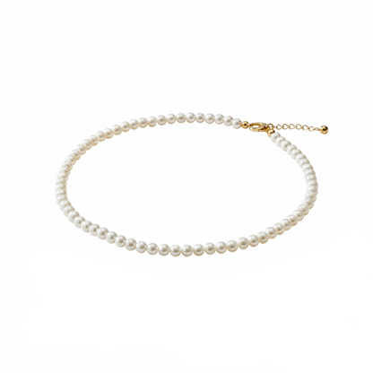 Aurelis Perlenkette Damen Choker Einreihig - Klassische Perle-Optik Weiß - 40+5cm